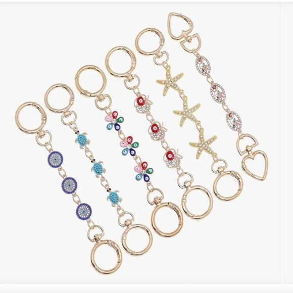 NWOT - Gold Starfish Bag Extender Keychain - Picture 1 of 11